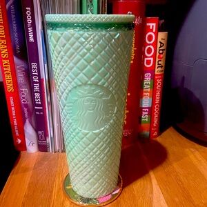 NWT💚Starbucks 2024 Mint Green Jewel Venti Cold Cup Tumbler
